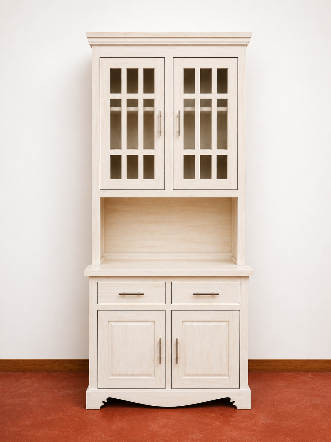 White washed 4 Door / 2 Drawers Dresser