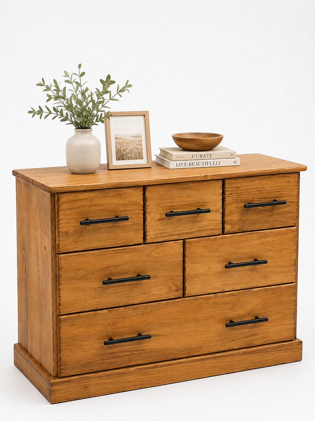 Rustic Chest of 6 Drawers