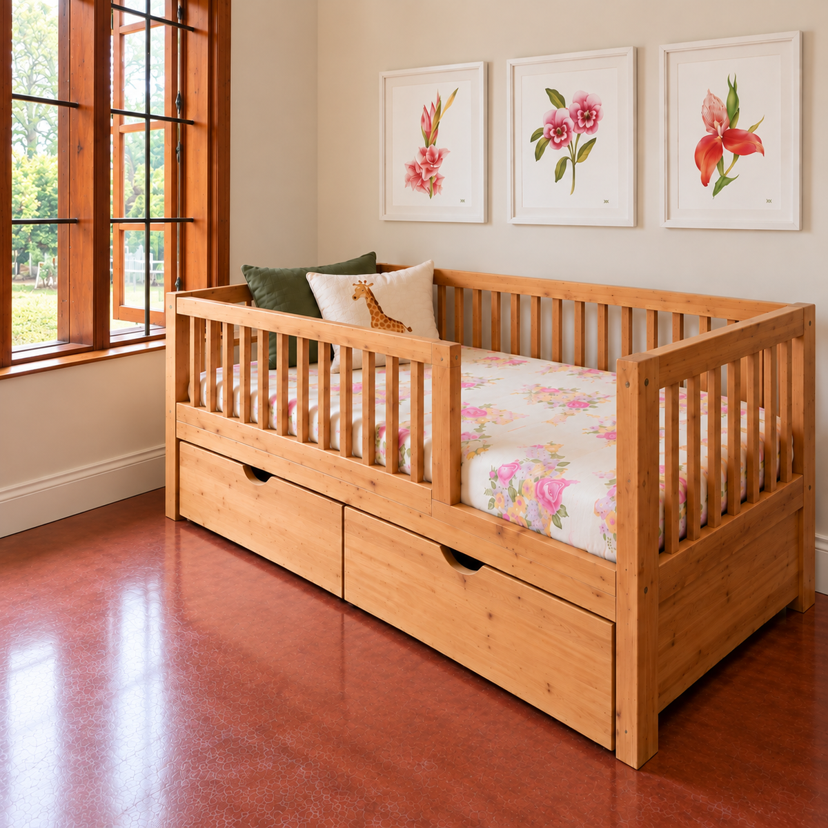Old Oregon Pine Single Toddler's Bed